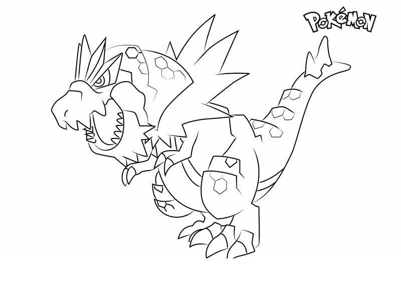 printable tyrantrum coloring pages