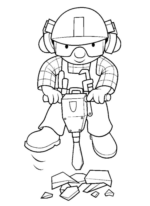 Printable bob the builder coloring pages