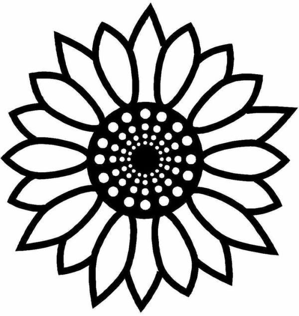 Printable sunflower coloring pages