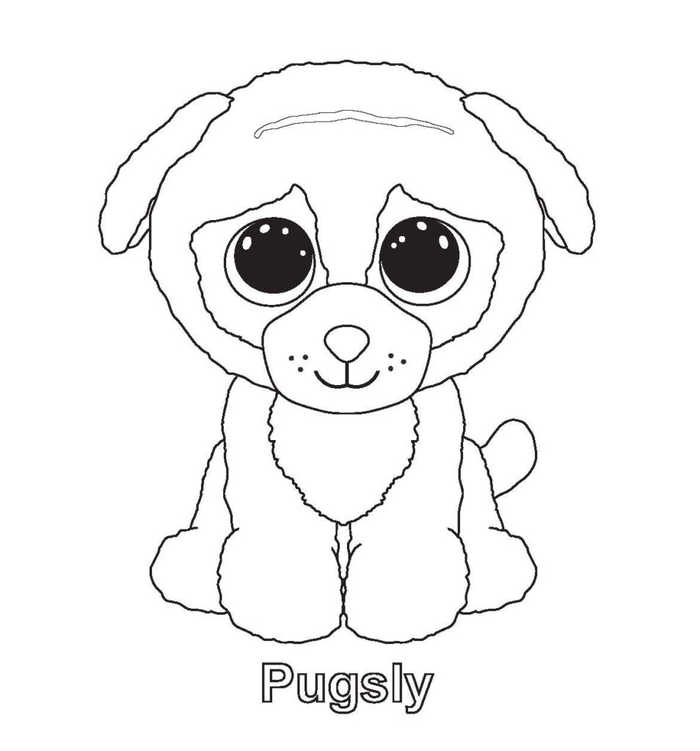 Pugsly Beanie Boo Coloring Pages