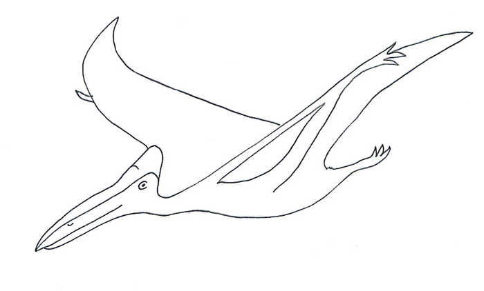 Quetzalcoatlus Dinosaur Coloring Page 1