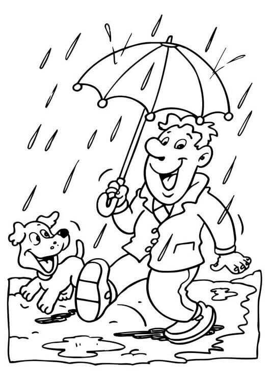 Rainy Season Coloring Pages