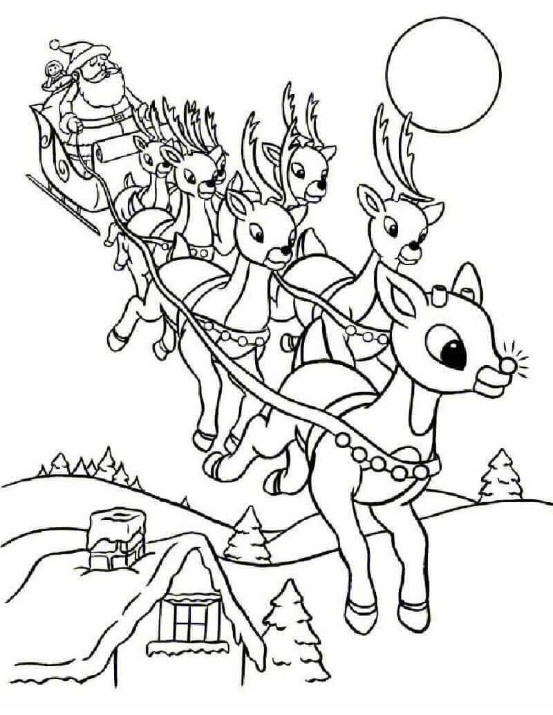 Reindeer Coloring Pages For Kids