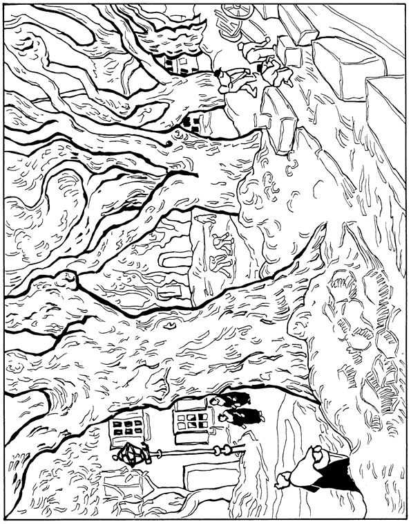 Road Menders Van Gogh Coloring Pages