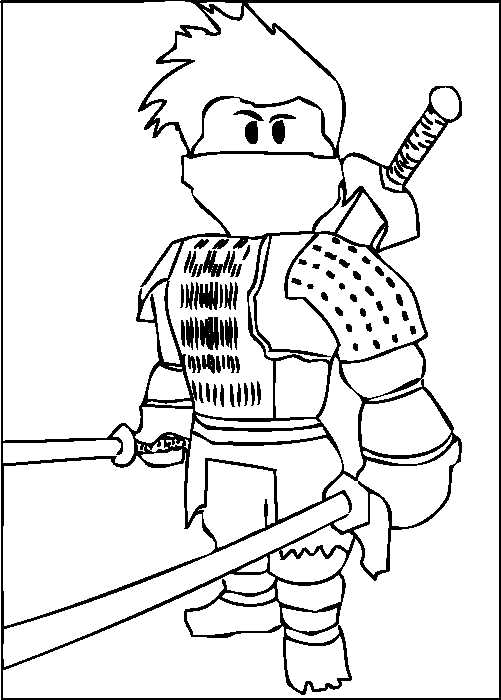 Roblox Ninja Coloring Page Printable