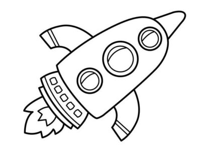 Rocket Coloring Page For Preschoolers