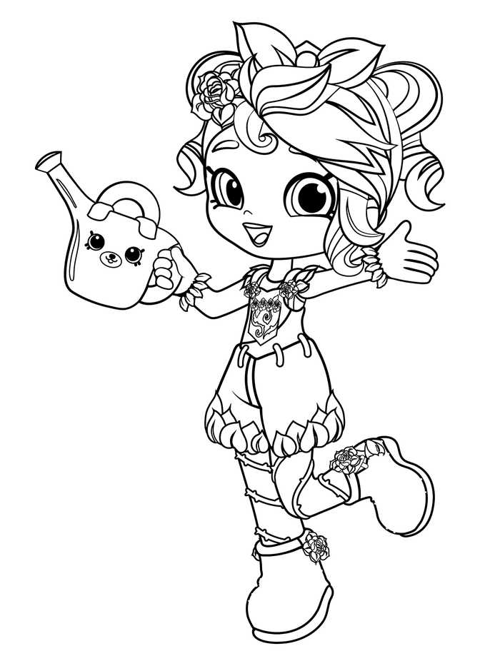 Rosie Bloom Shoppies Shopkins Coloring Pages