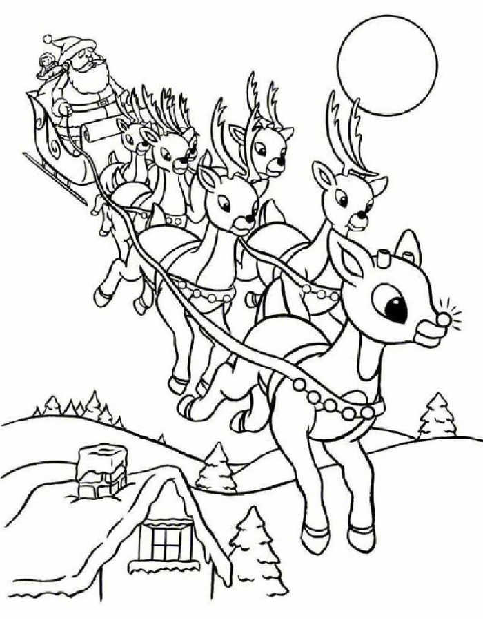 Rudolph Coloring Pages