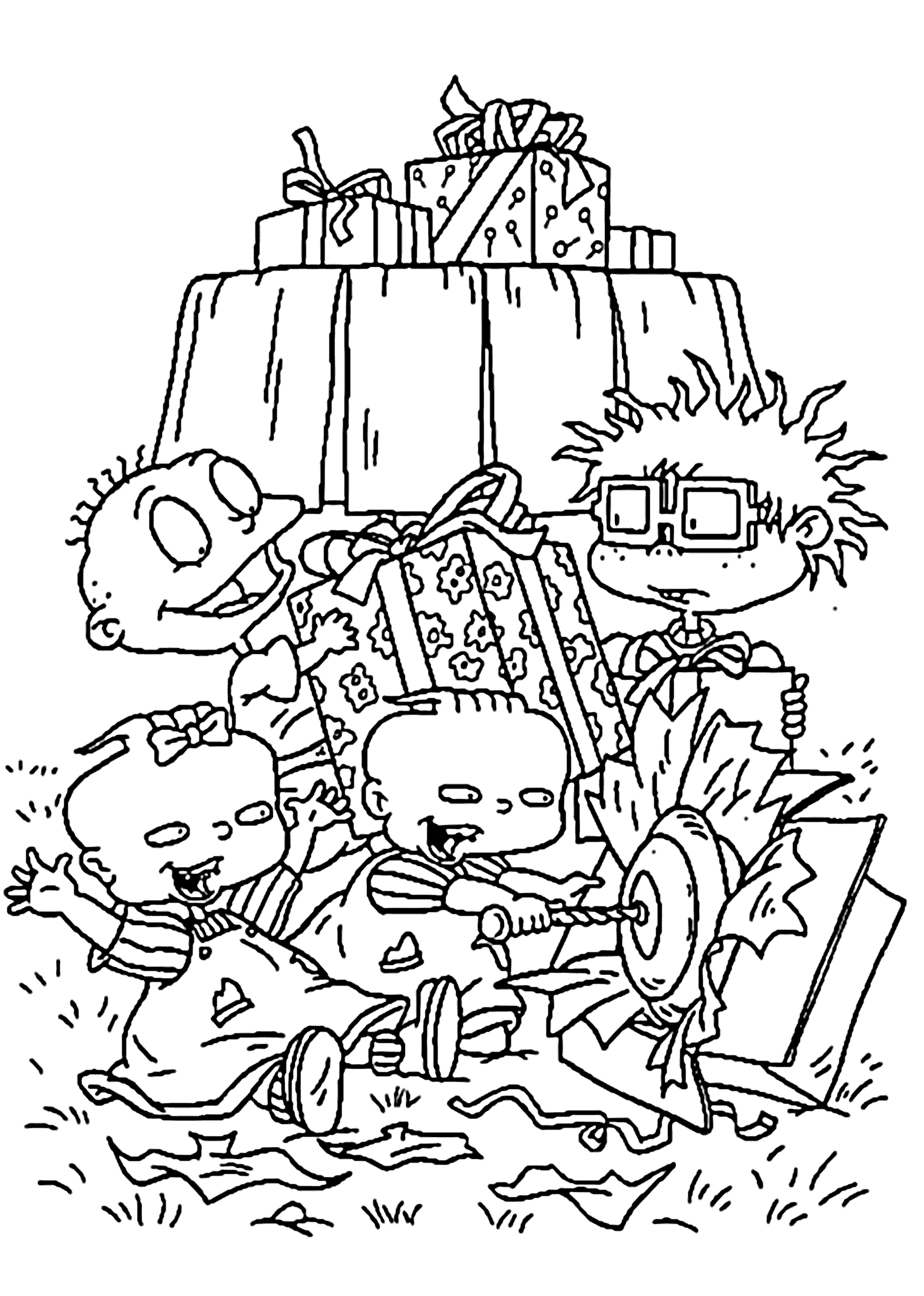 rugrats christmas coloring pages