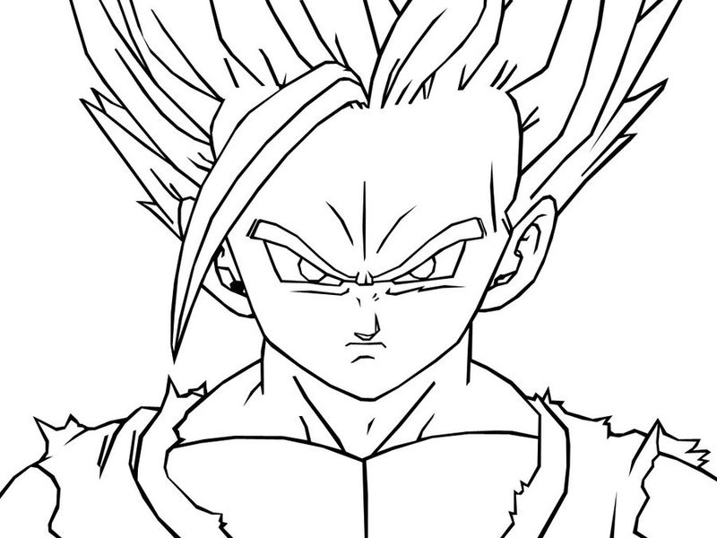 SSJ2 Gohan Dragon Ball Z Coloring Pages