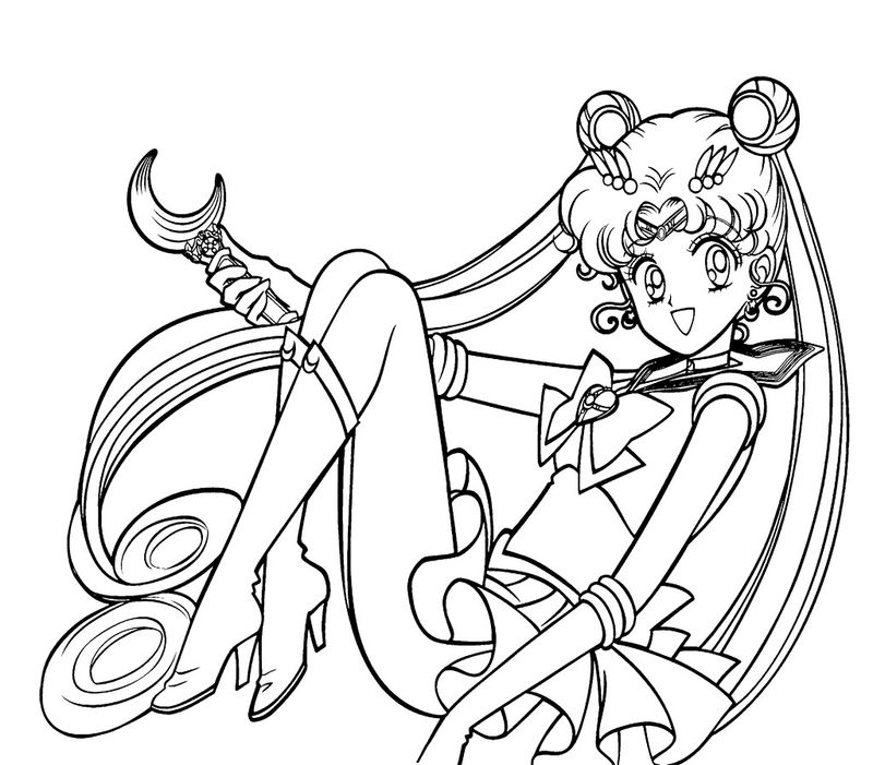 Sailor Moon And Tuxedo Mask Coloring Pages