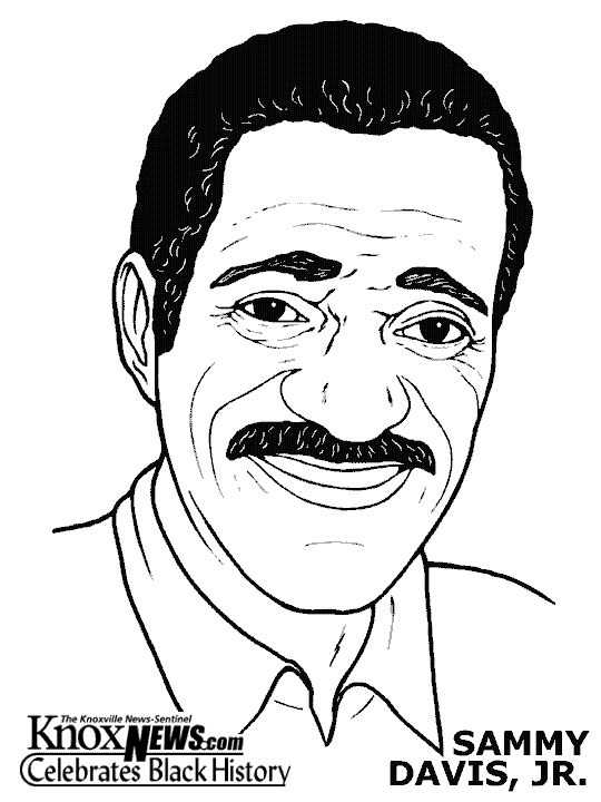 Sammy Davis Jr Black History Month Coloring Pages