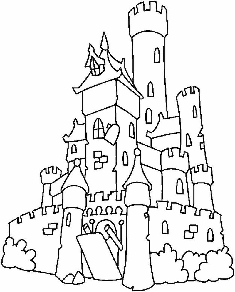 Sand Castle Coloring Pages