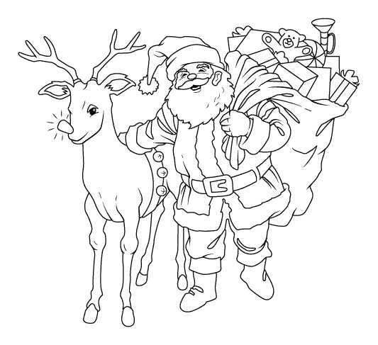 Santa Coloring Pages