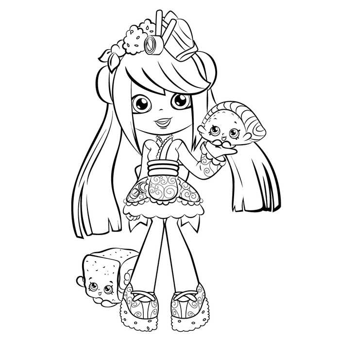 Sara Sushi Shoppies Coloring Pages