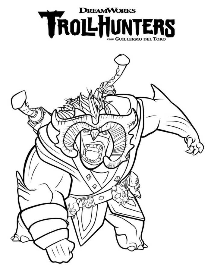 Scary Bular Trollhunters Coloring Page