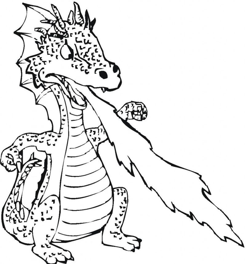 Scary Dragon Coloring Pages