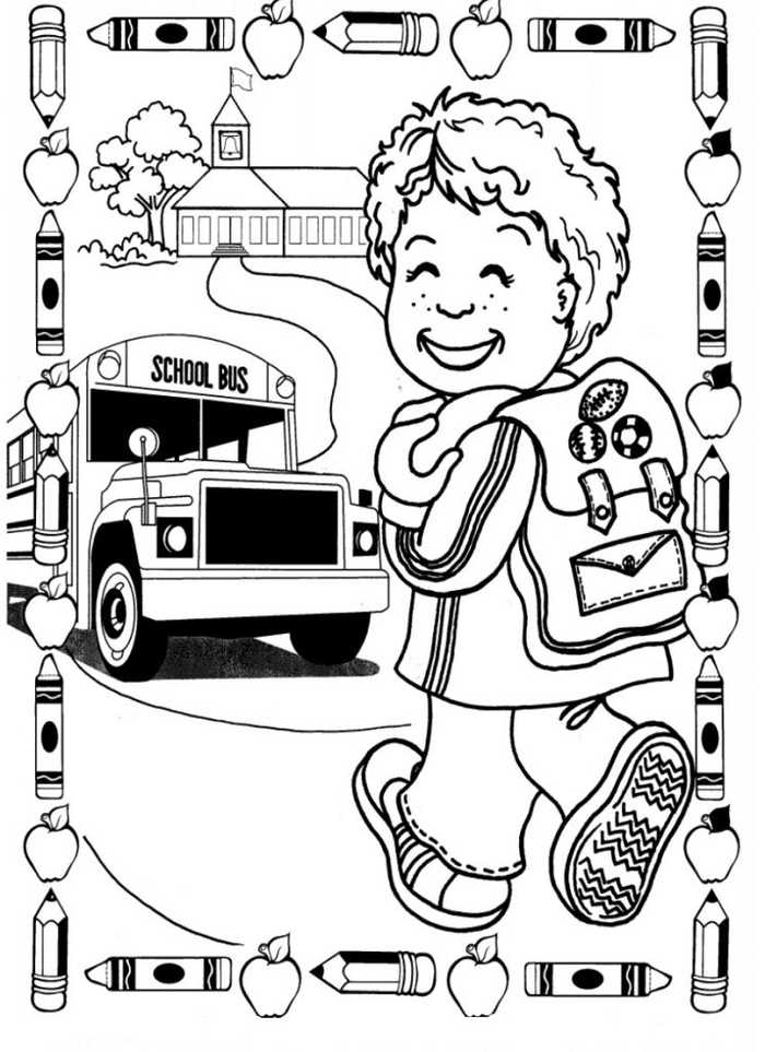 School Kindergarten Coloring Pages