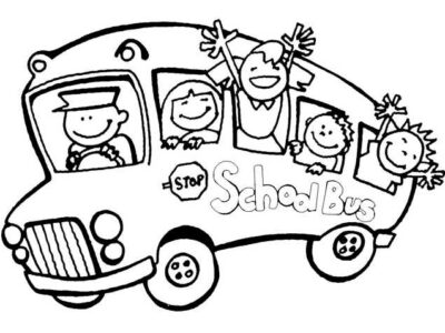 School Bus Kindergarten Coloring Pages