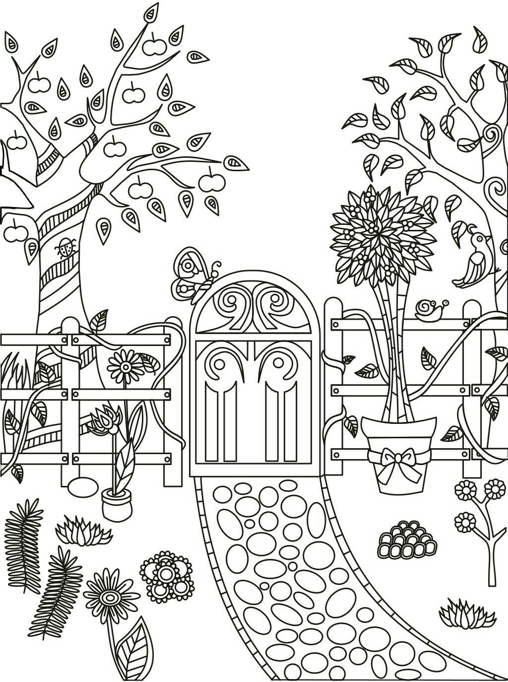 secret garden coloring pages