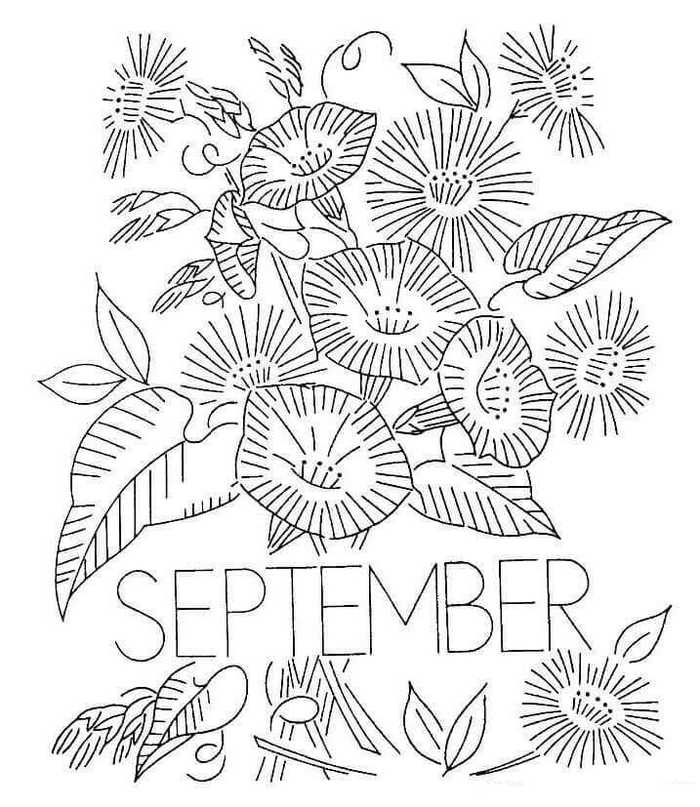 September Coloring Page