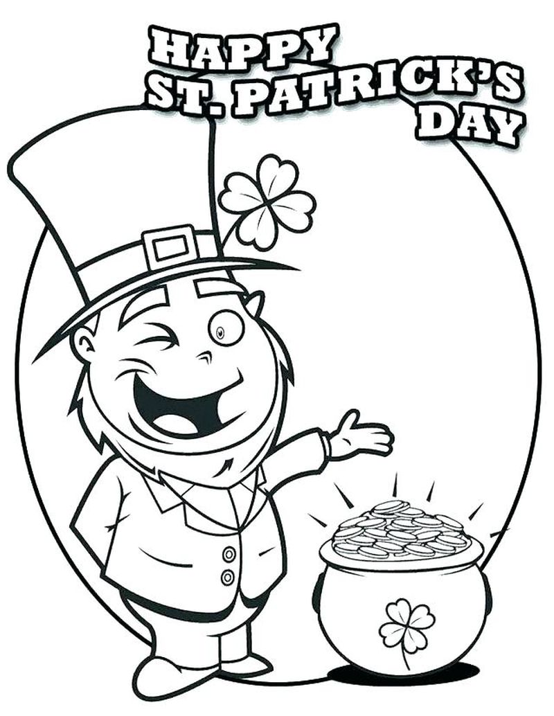 Shamrock Leprechaun Coloring Pages