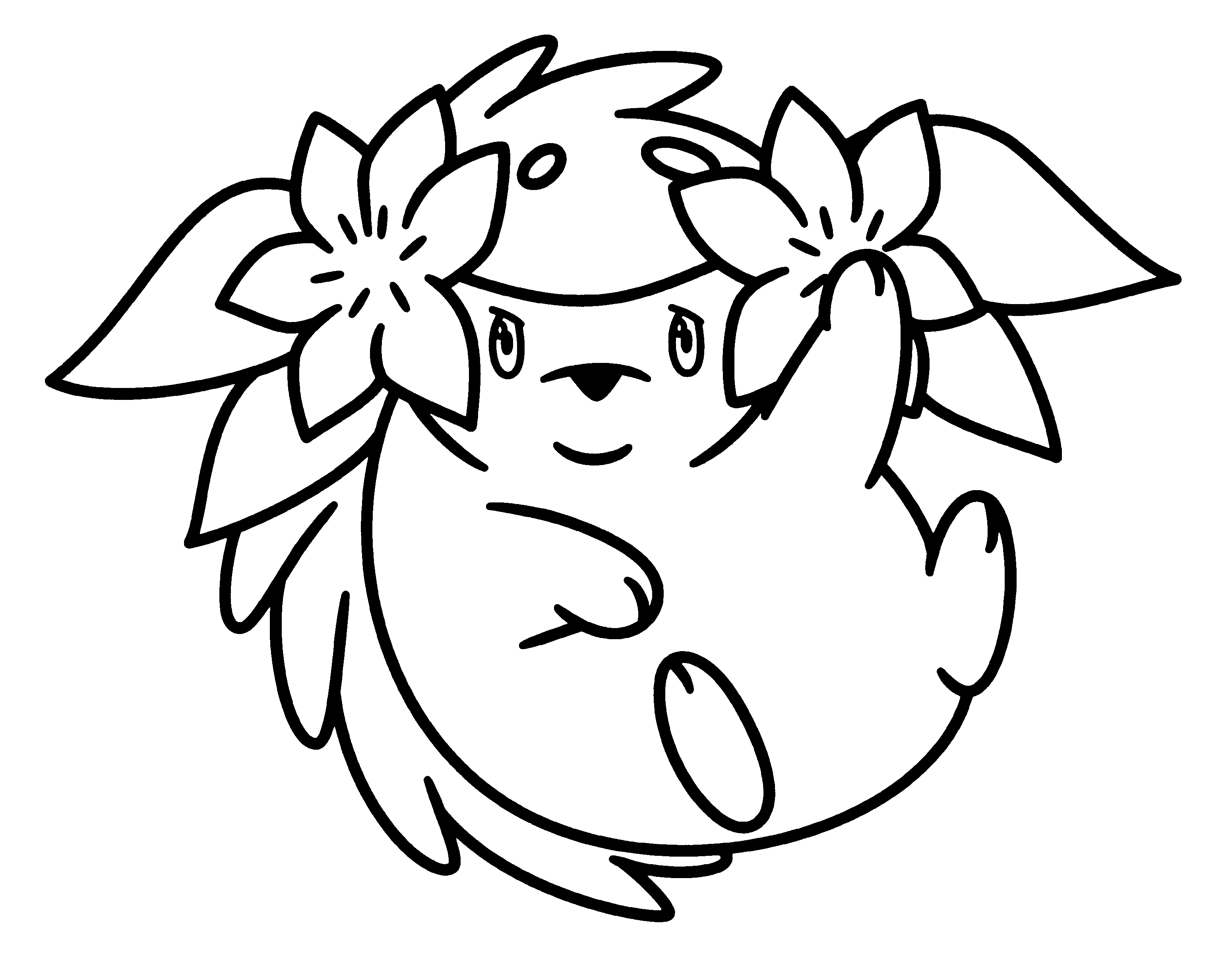 shaymin coloring pages to print