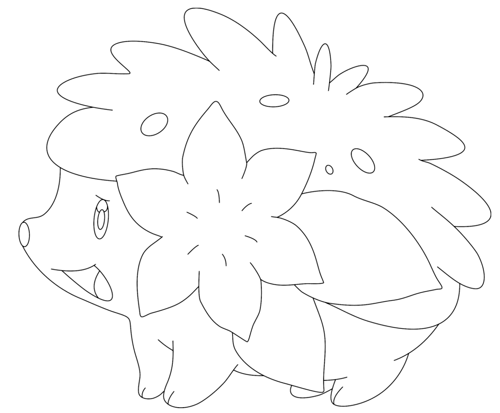 shaymin pokemon coloring pages