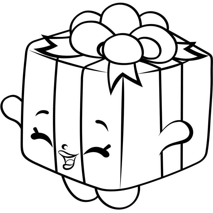 Shopkin Present Coloring Page