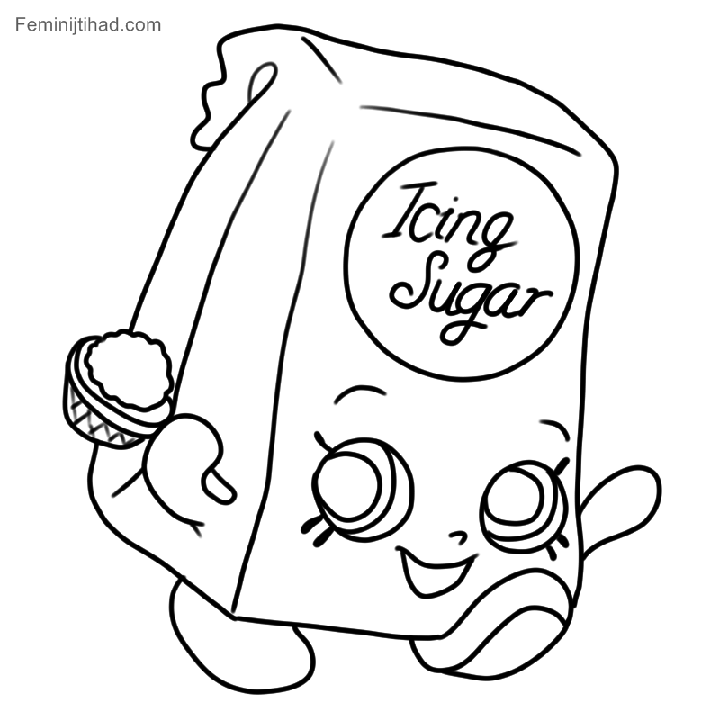 Shopkins coloring page season iris icing sugar