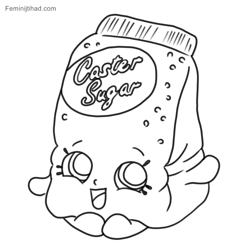 Shopkins coloring sheets cassie caster sugar