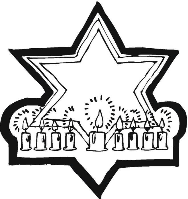 Simple Star Hanukkah Coloring Pages