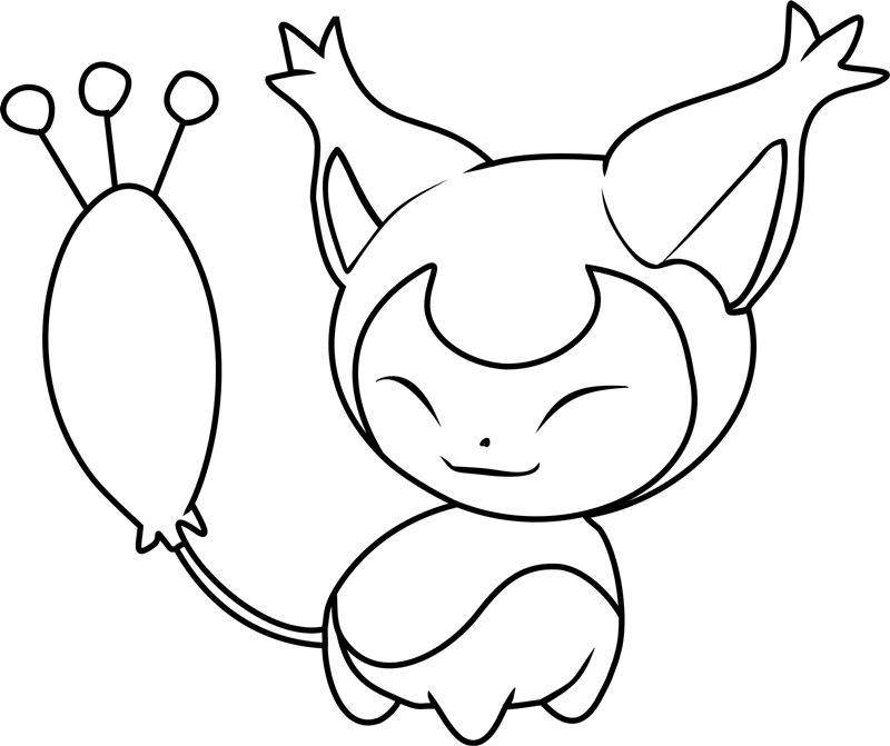 skitty pokemon coloring page