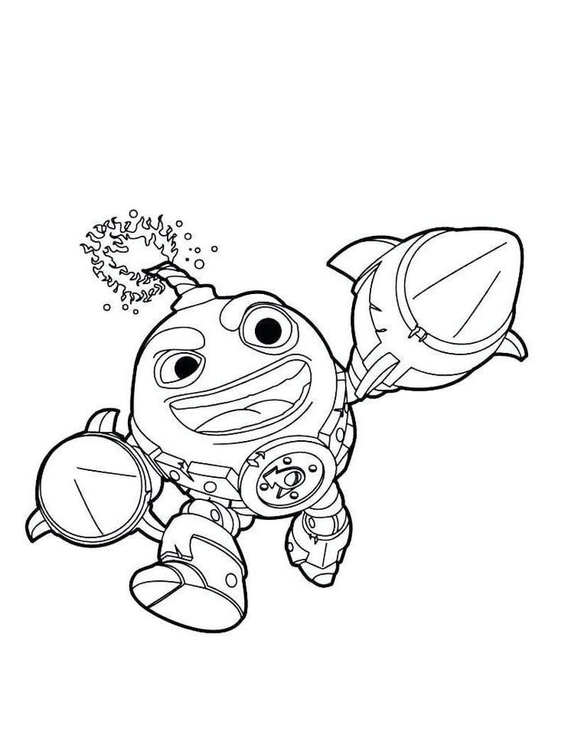 Skylanders Coloring Pages Camo