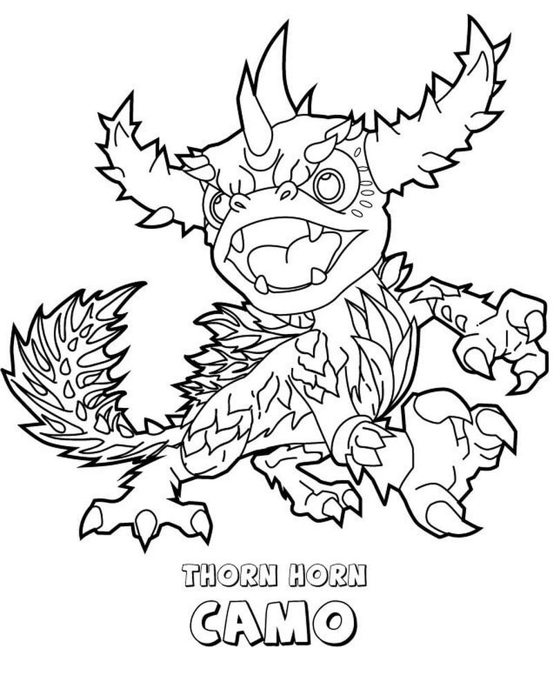 Skylanders Coloring Pages Food Fight