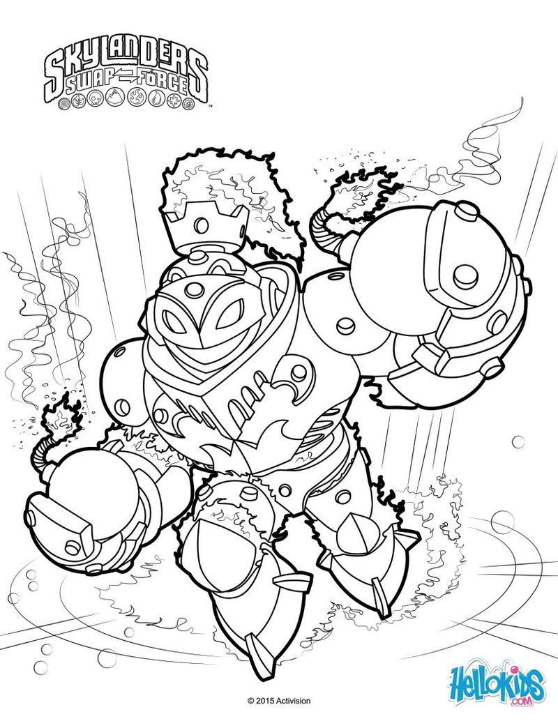 Skylanders Swap Force Coloring Pages Trap Shadow