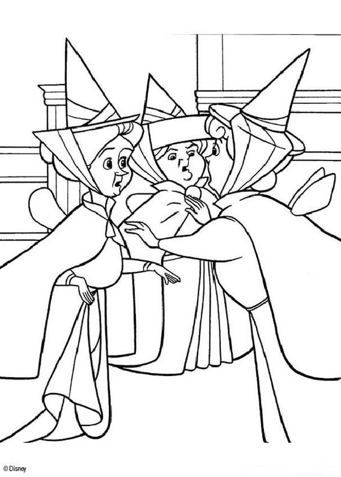 Sleeping Beauty Fairies Coloring Pages