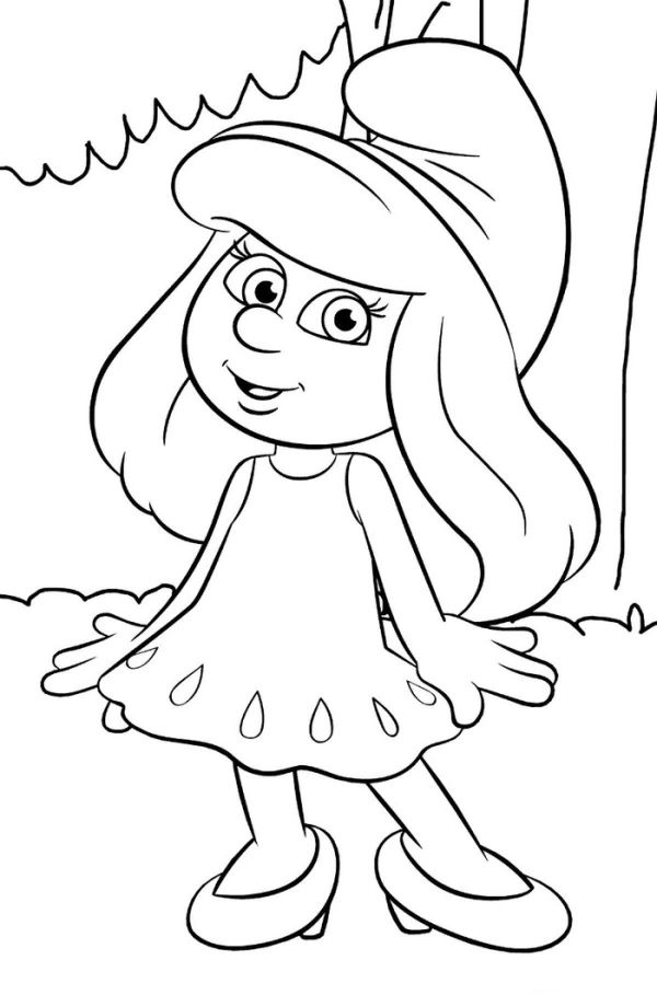 Smurfette coloring pages