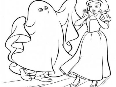 Snow White Halloween Coloring Pages