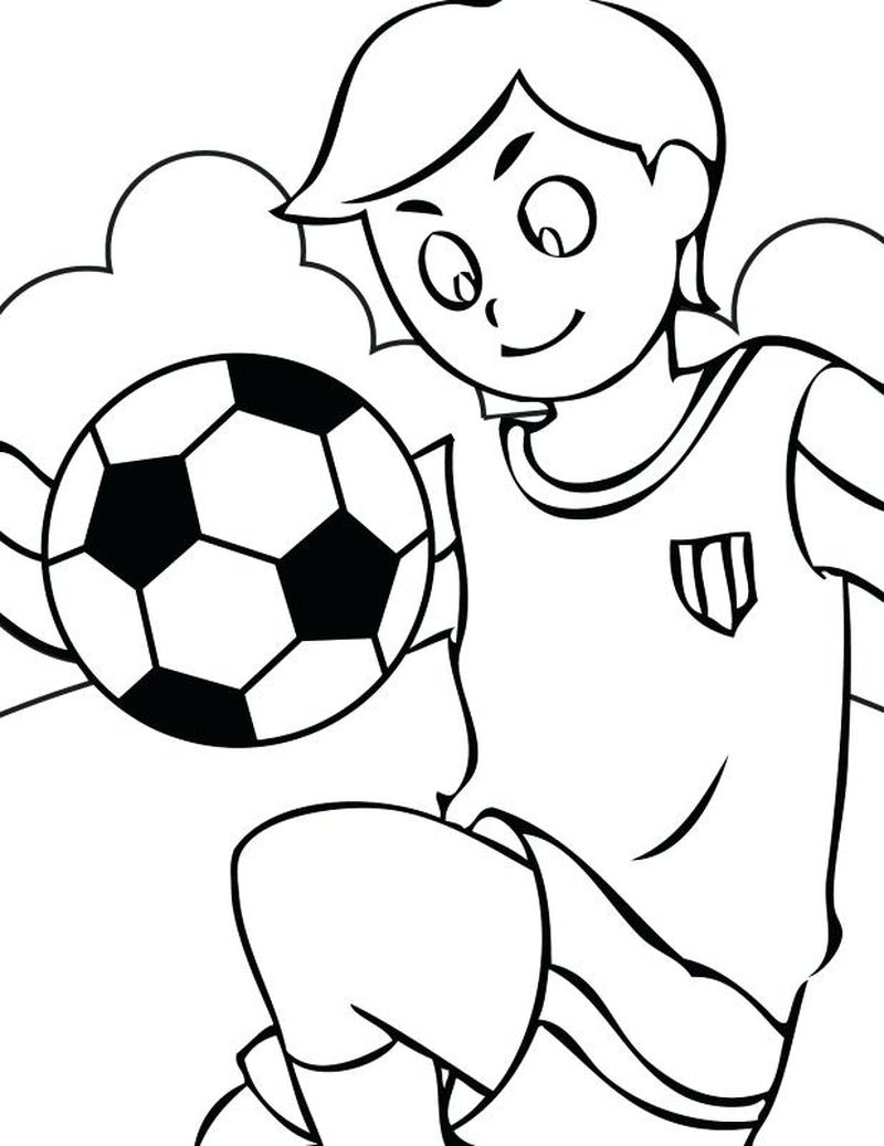 Soccer Player Coloring Pages Free