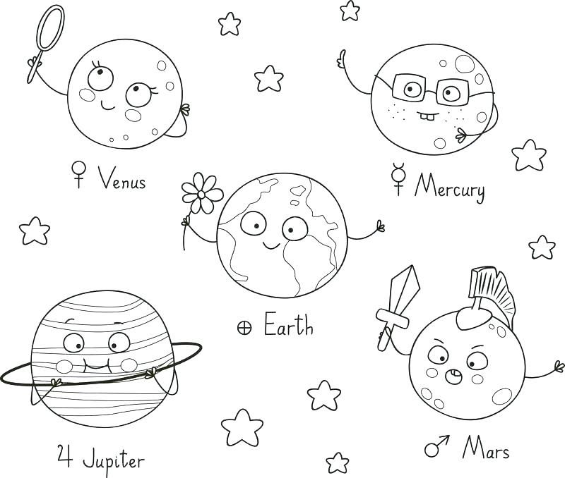 Solar System Planets Coloring Pages