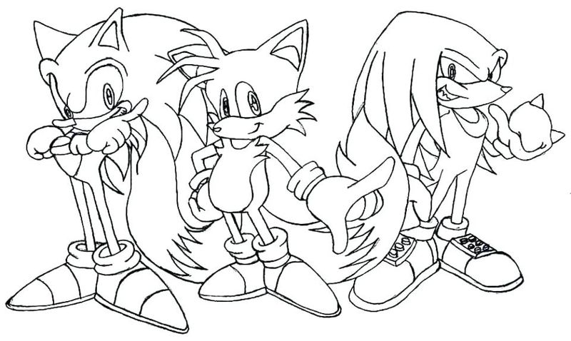 Sonic The Hedgehog Coloring Book Pages