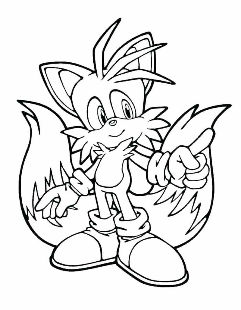 Sonic The Hedgehog Coloring Pages Tails