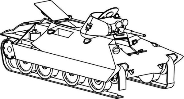 Soviet BT SV Tank Coloring Page