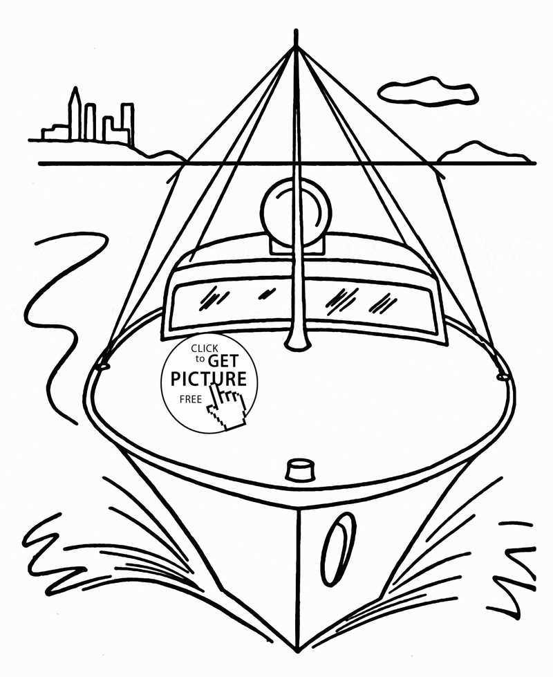 Speed Boat Coloring Pages