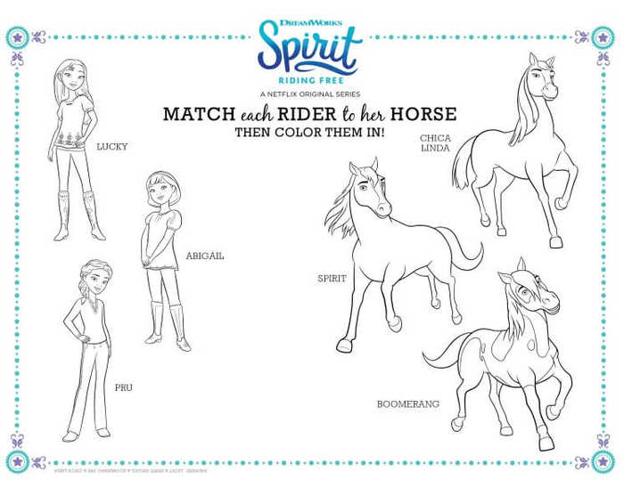 Spirit Riding Free Activity Sheet