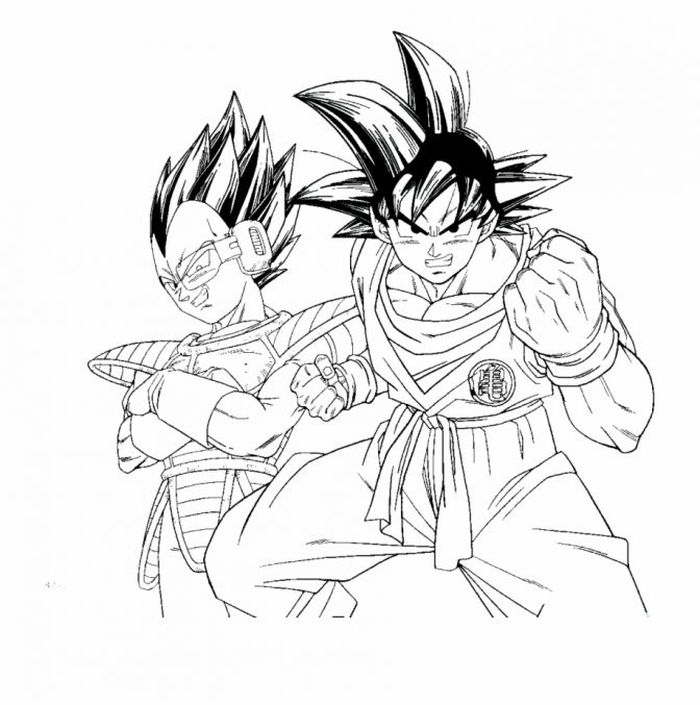 Ssj Goku Vs Ssj Vegeta Coloring Pages