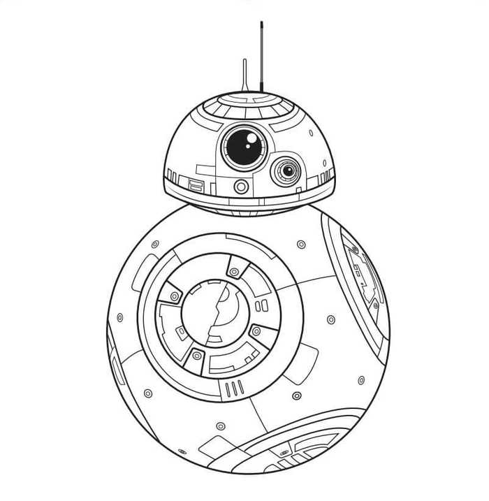 Star Wars The Last Jedi Star Wars Bb Coloring Page