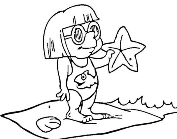 Starfish coloring page free images