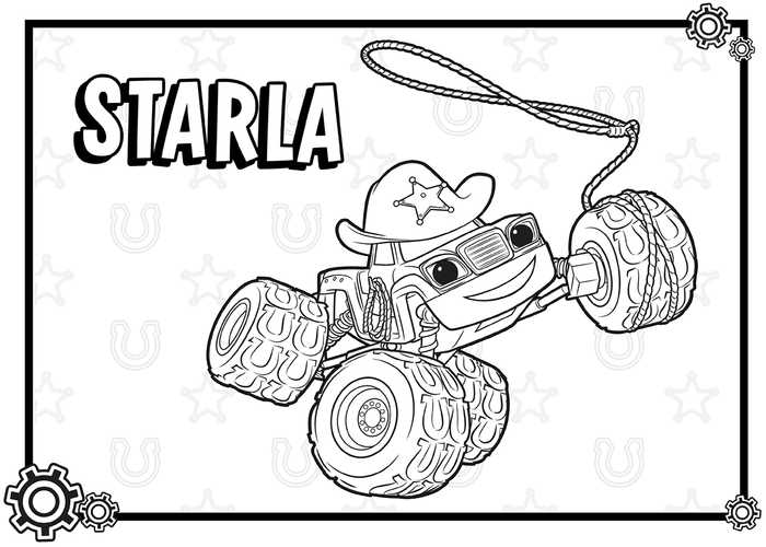 Starla Blaze And The Monster Machines Coloring Pages